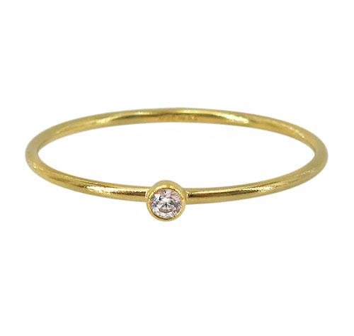 Tiny Gem Stacking Ring