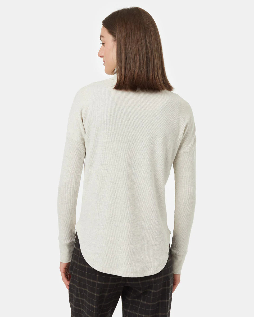 TreeWaffle Turtleneck - Vintage White Heather