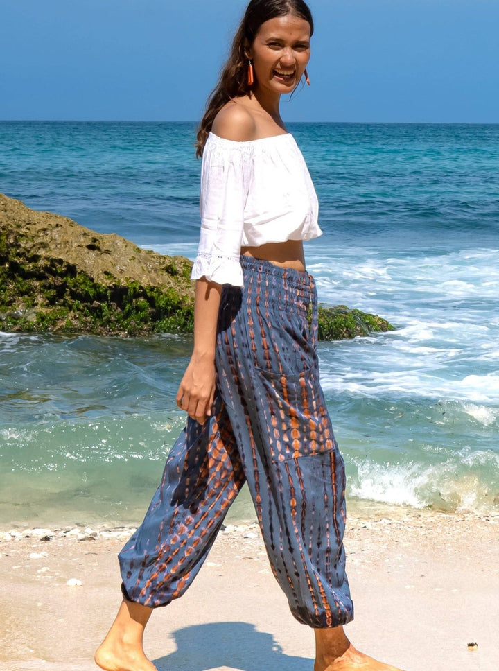 Bali Pants - Denim & Gold