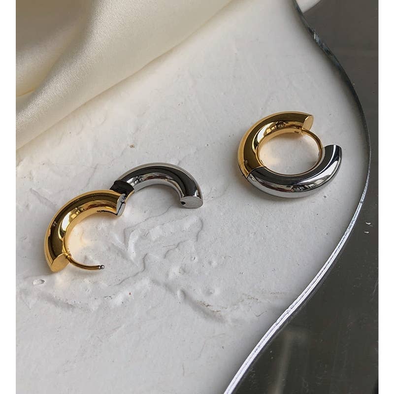 Two Tone Earring - Medium