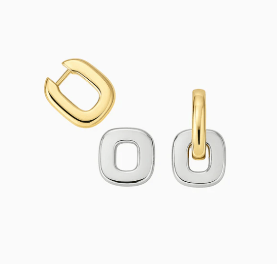 Agatha Two Tone Hoop - The Daisy Chain