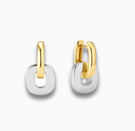 Agatha Two Tone Hoop - The Daisy Chain
