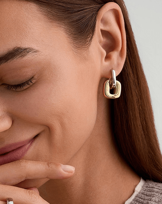 Agatha Two Tone Hoop - The Daisy Chain