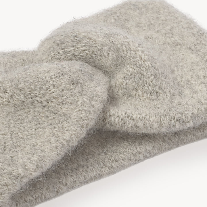 Alpaca Twist Headband-Grey