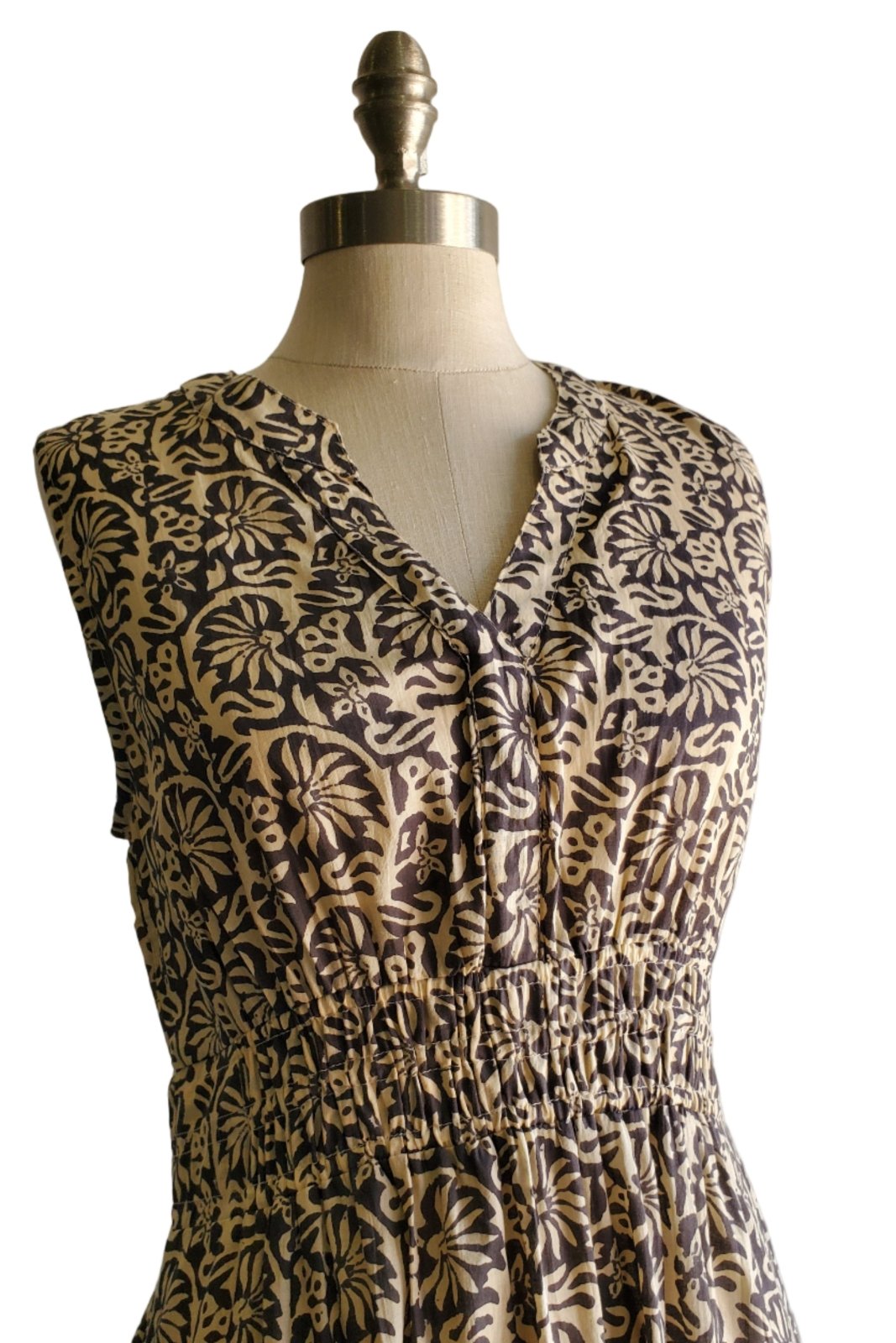 Amy Dress - Taupe Floral - The Daisy Chain