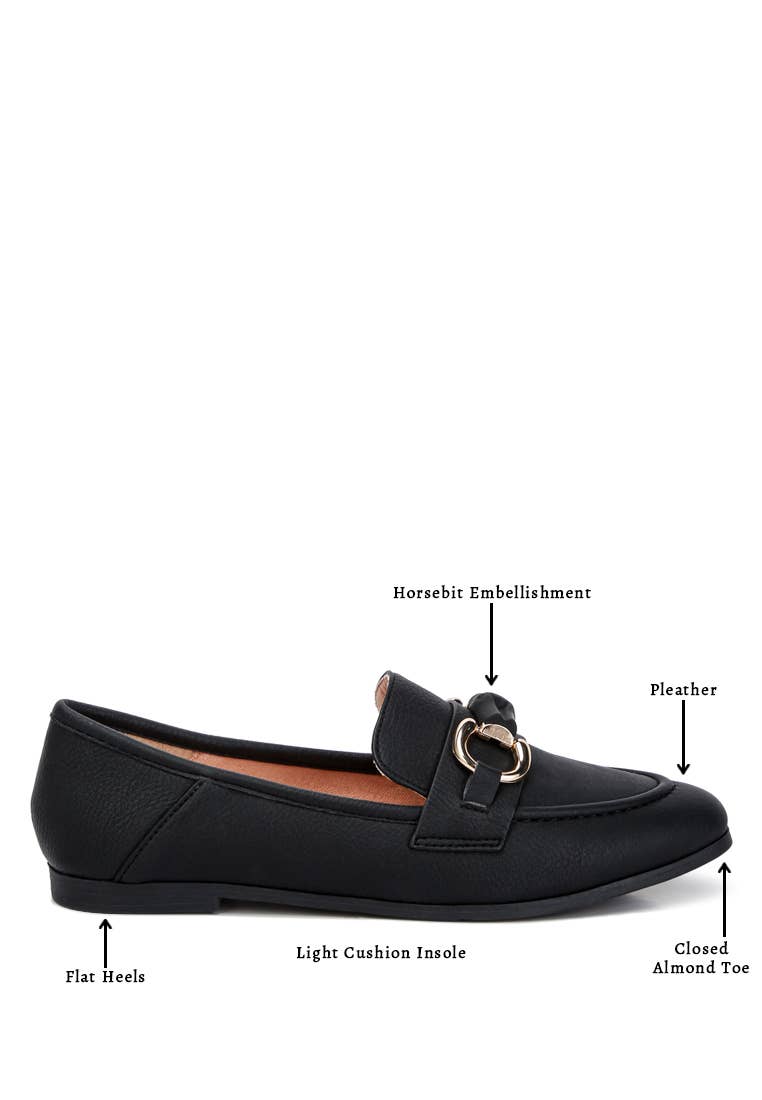 Asher Horsebit Loafers: Black