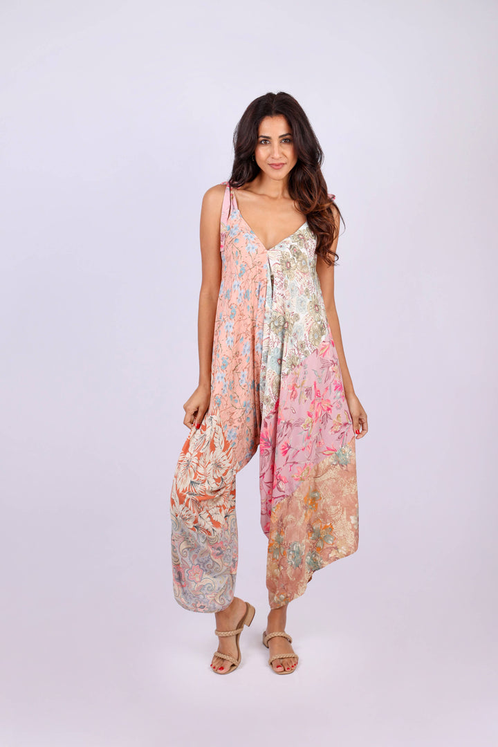 Pastel Patchwork Beach Romper