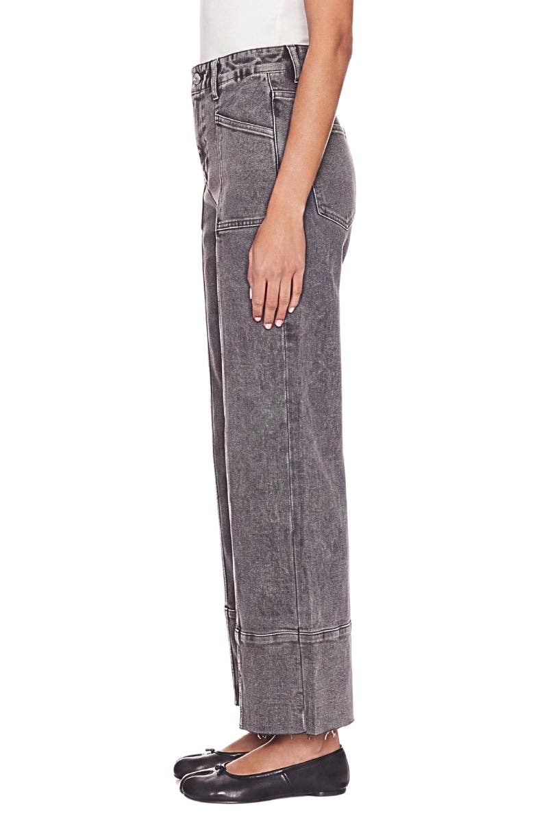 High Waisted Flares- Ash Grey