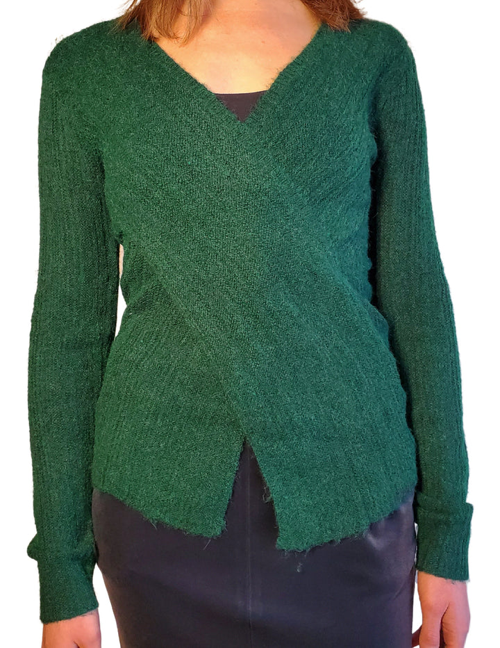 Cross Sweater- Emerald