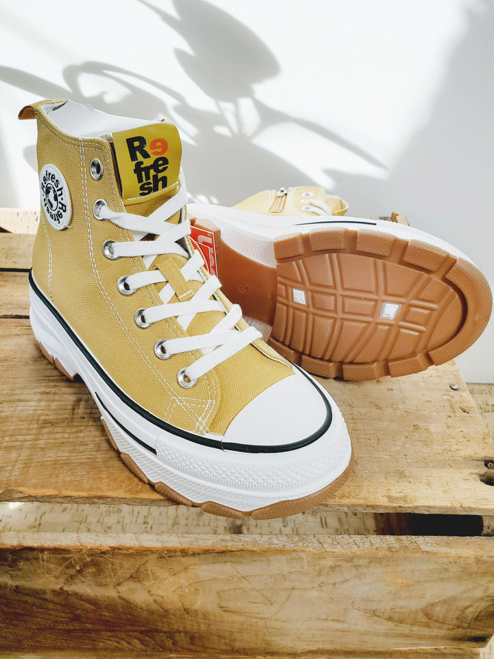 Refresh High Tops- Mustard