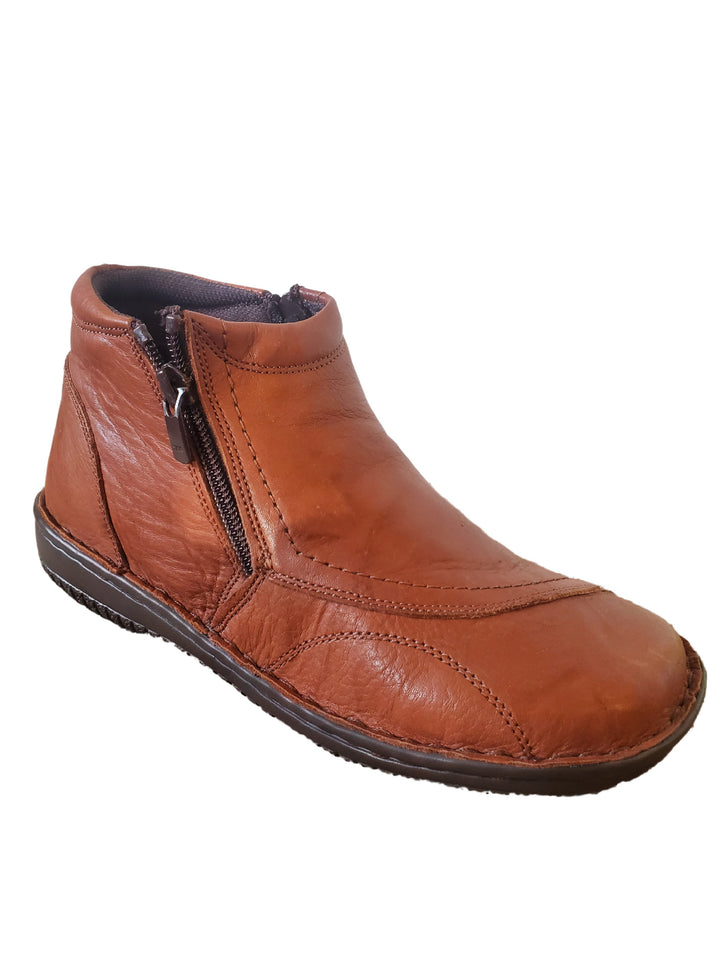 Annie Crinkle Bootie - Cognac