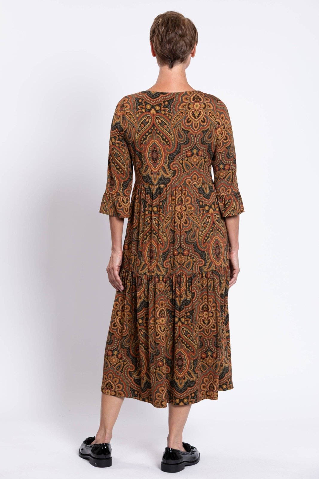 Bernadette Dress - Copper Paisley - The Daisy Chain