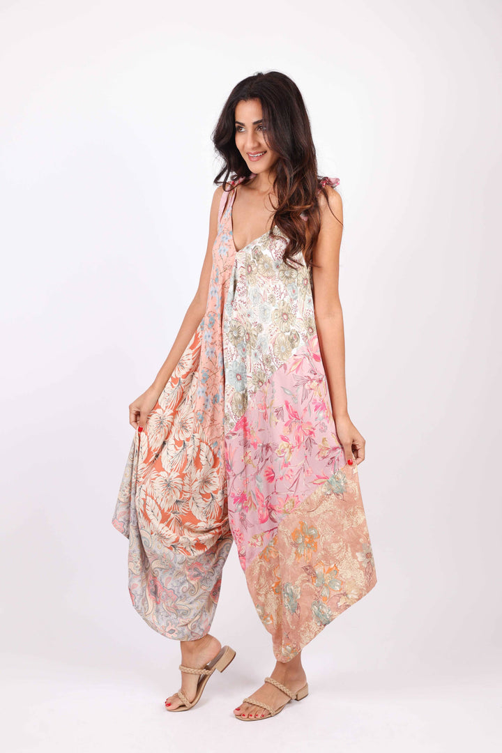 Pastel Patchwork Beach Romper