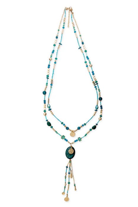 Bluestone Shine Strand Necklace - The Daisy Chain