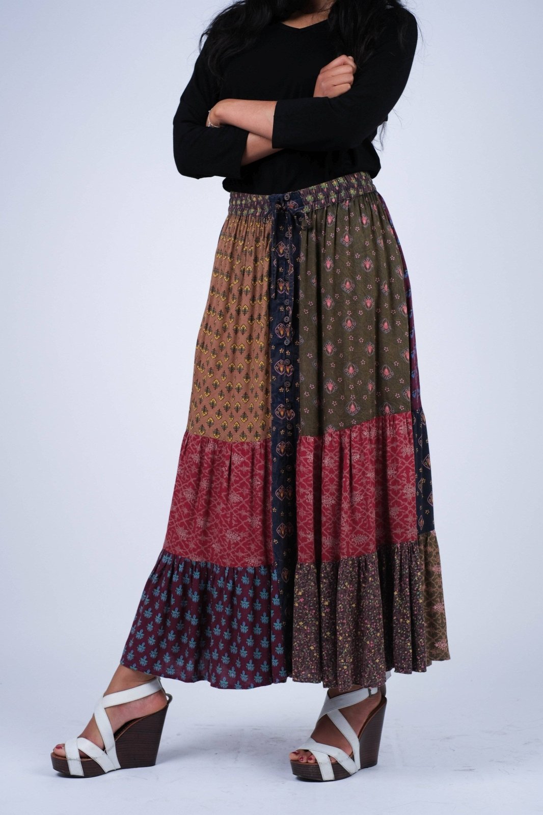 Boho Button Down Skirt - The Daisy Chain
