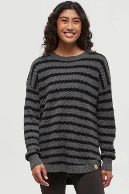 Broughton Sweater - Black/Grey Lines - The Daisy Chain