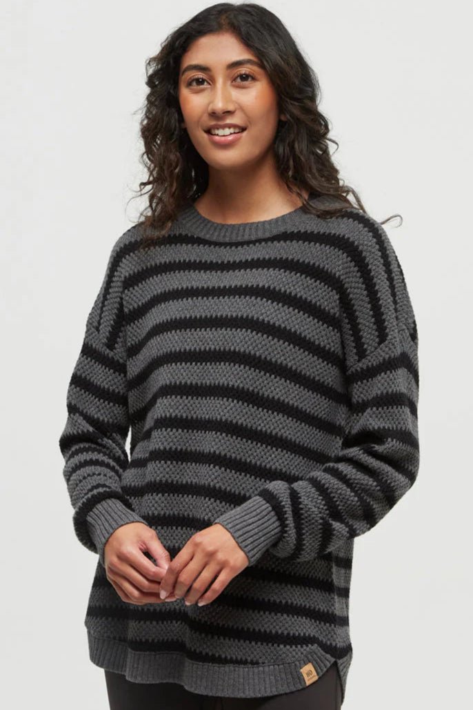 Broughton Sweater - Black/Grey Lines - The Daisy Chain