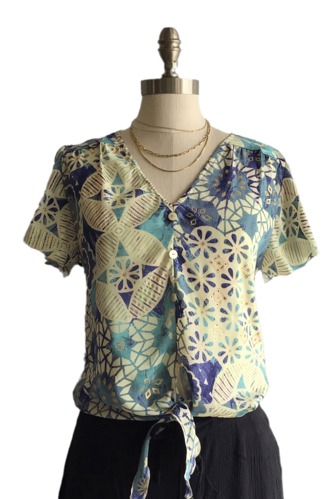 Butterfly Top - Cream Mosaic - The Daisy Chain