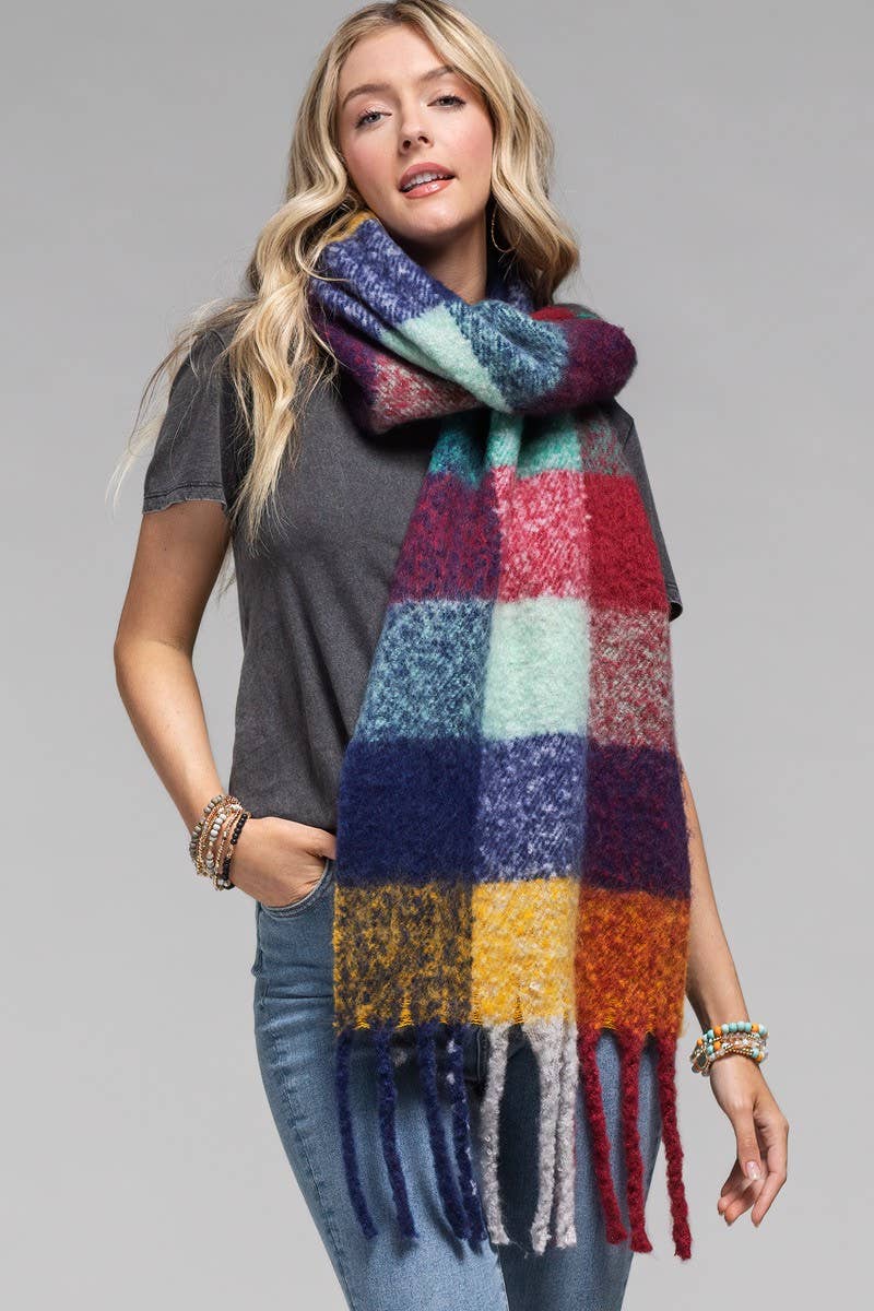 Chunky Brushed Scarf- Huron