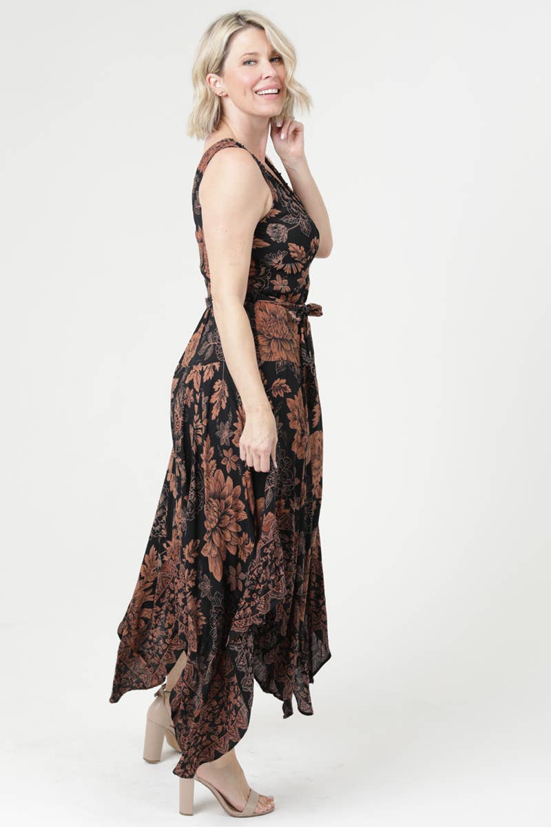 Belladonna Sleeveless Hankerchief Dress