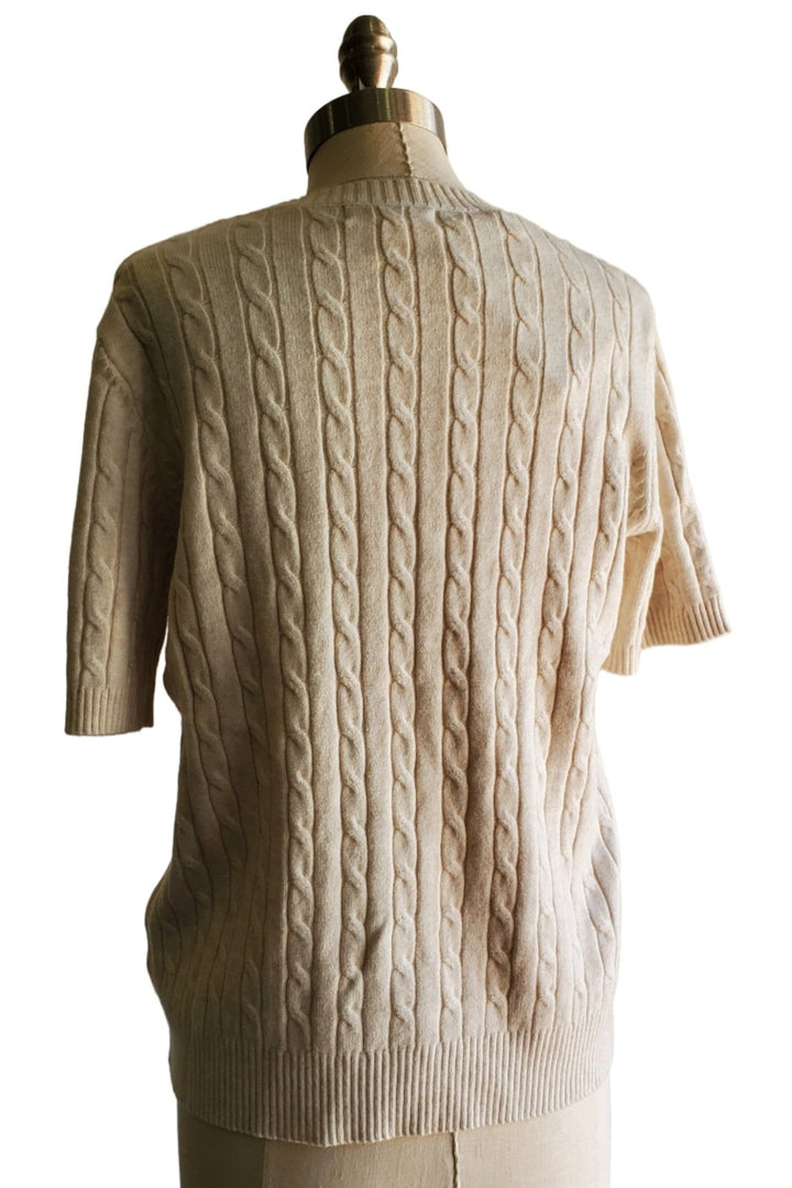 Cable Knit Sweater: Cream - The Daisy Chain