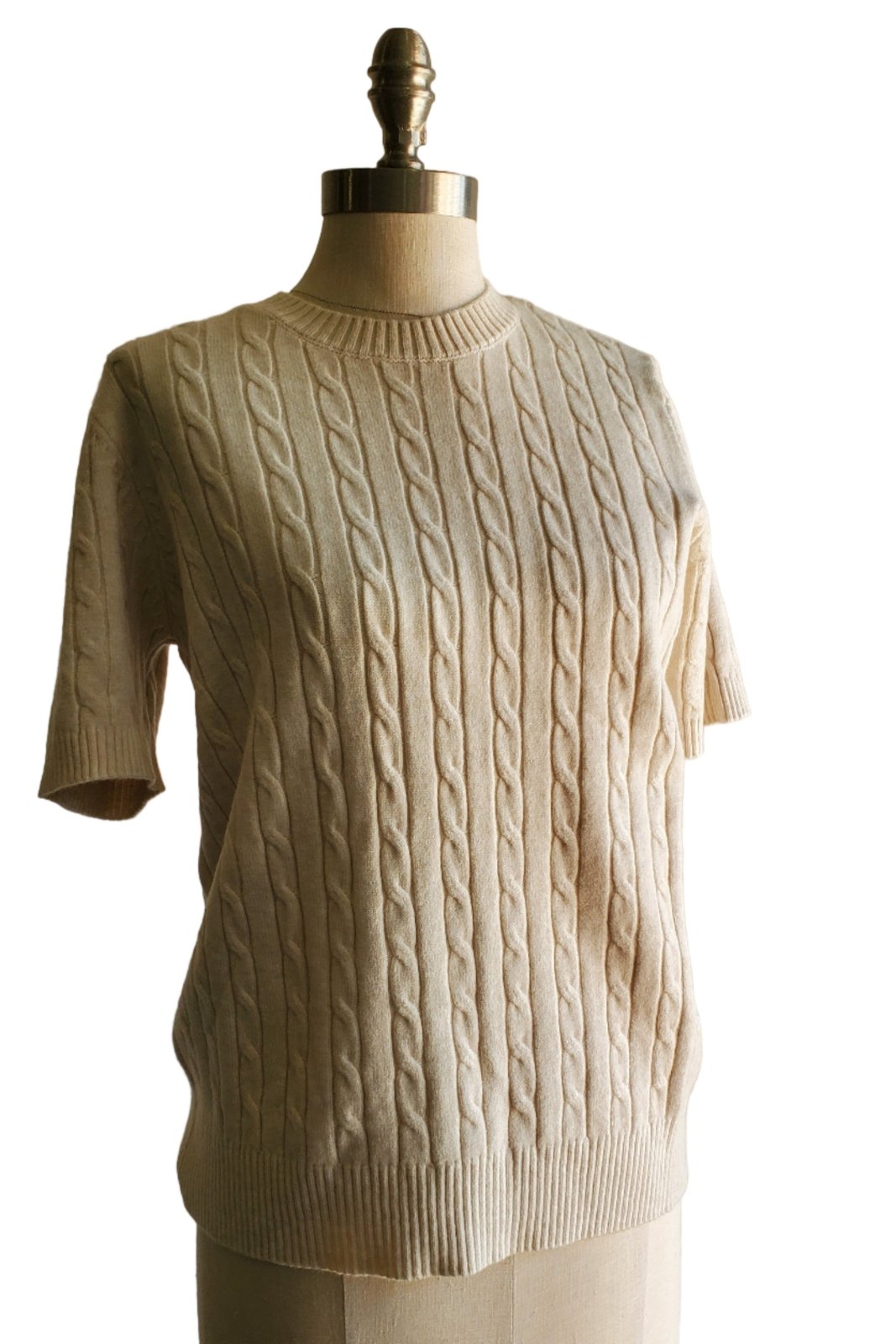 Cable Knit Sweater: Cream - The Daisy Chain