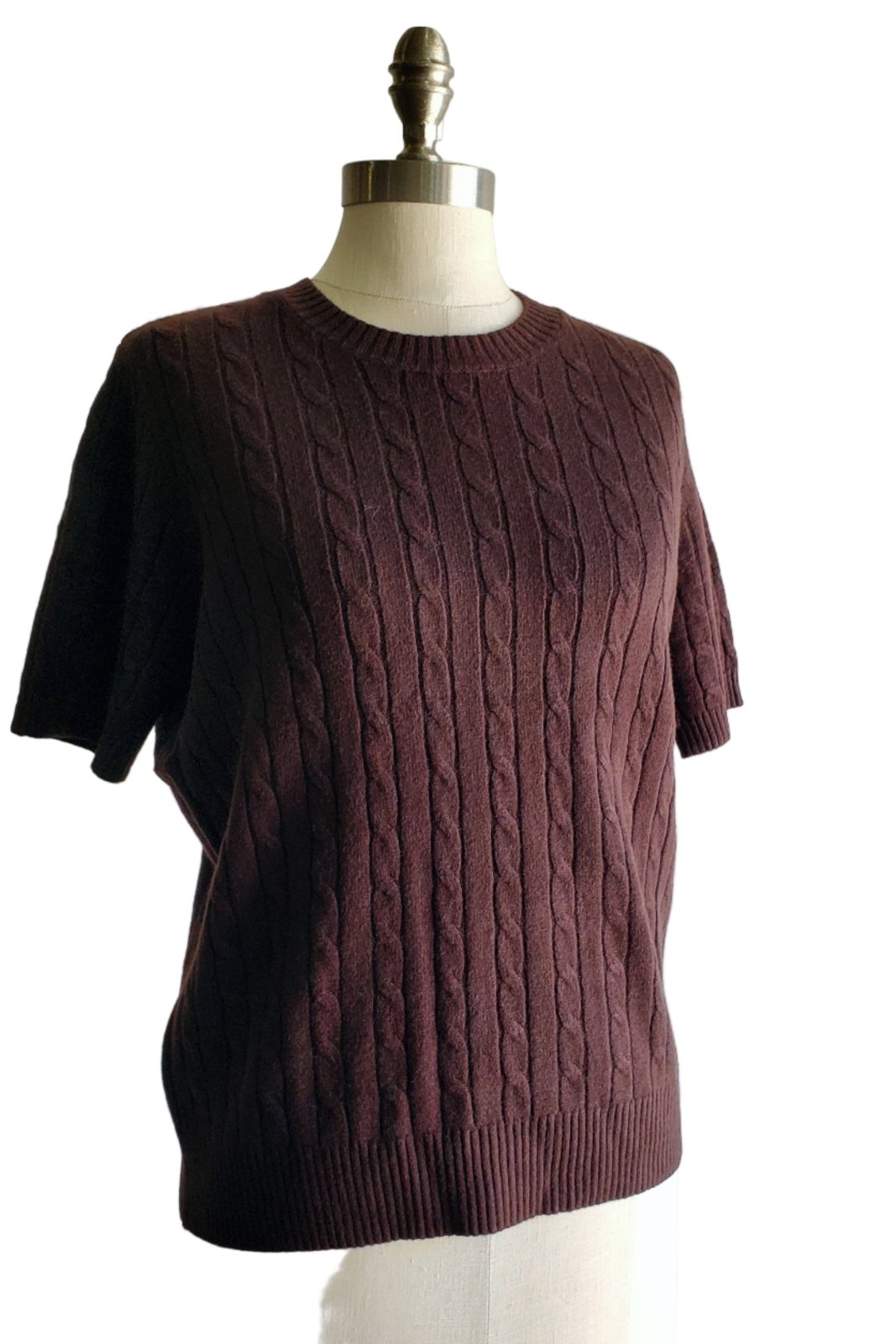 Cable Knit Sweater: Mocha - The Daisy Chain