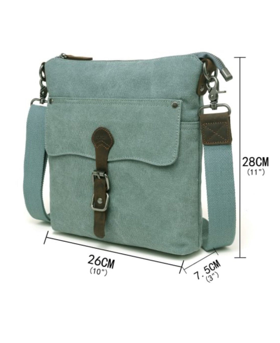 Canvas Shoulder Bag - Green - The Daisy Chain