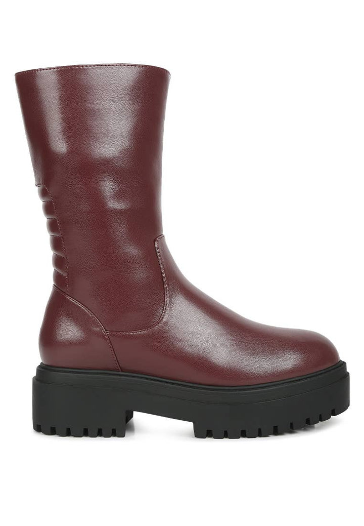 Lewisa Lug Boot- Burgundy