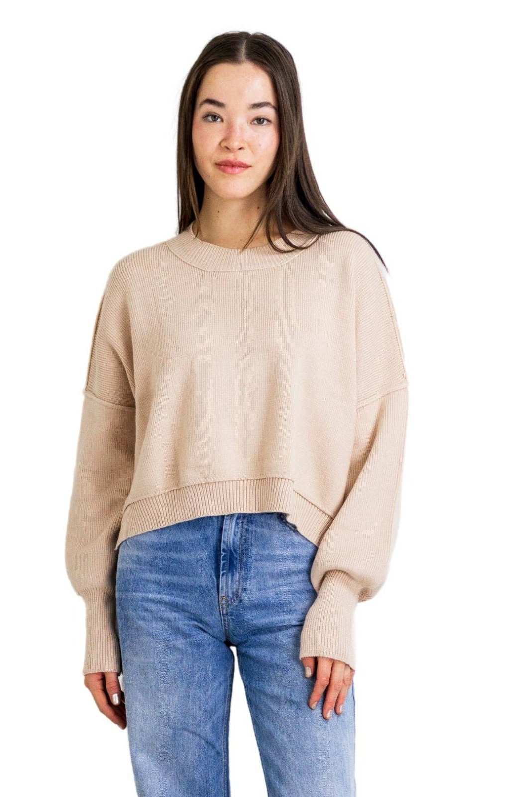 Celeste Knit Sweater - Sand - The Daisy Chain