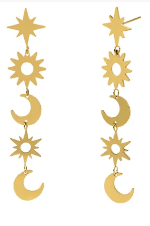 Celestial Sun Moon Stars Earrings - The Daisy Chain