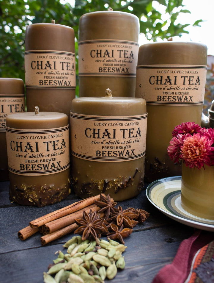 Chai Tea Pillar Candles - 4L - The Daisy Chain
