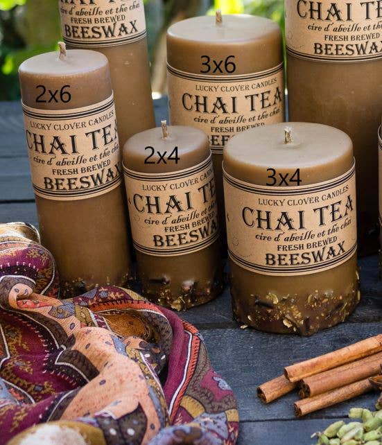Chai Tea Pillar Candles - 4L - The Daisy Chain