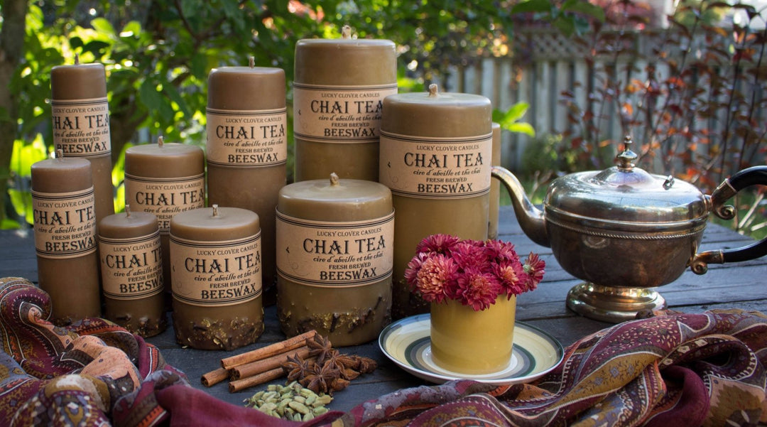 Chai Tea Pillar Candles - 6L - The Daisy Chain