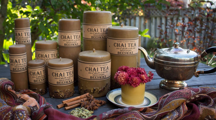 Chai Tea Pillar Candles - 6L - The Daisy Chain