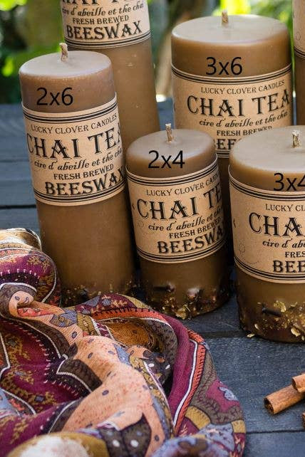 Chai Tea Pillar Candles - 6L - The Daisy Chain