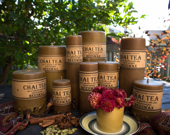 Chai Tea Pillar Candles - 6L - The Daisy Chain