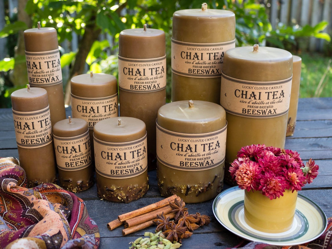 Chai Tea Pillar Candles - 6L - The Daisy Chain