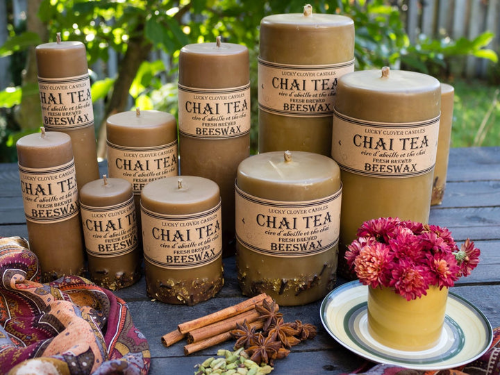 Chai Tea Pillar Candles - 6L - The Daisy Chain