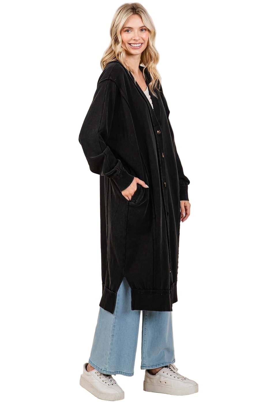 Cocoon Cardigan - Black - The Daisy Chain