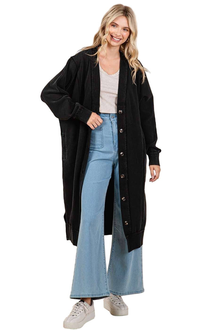 Cocoon Cardigan - Black - The Daisy Chain