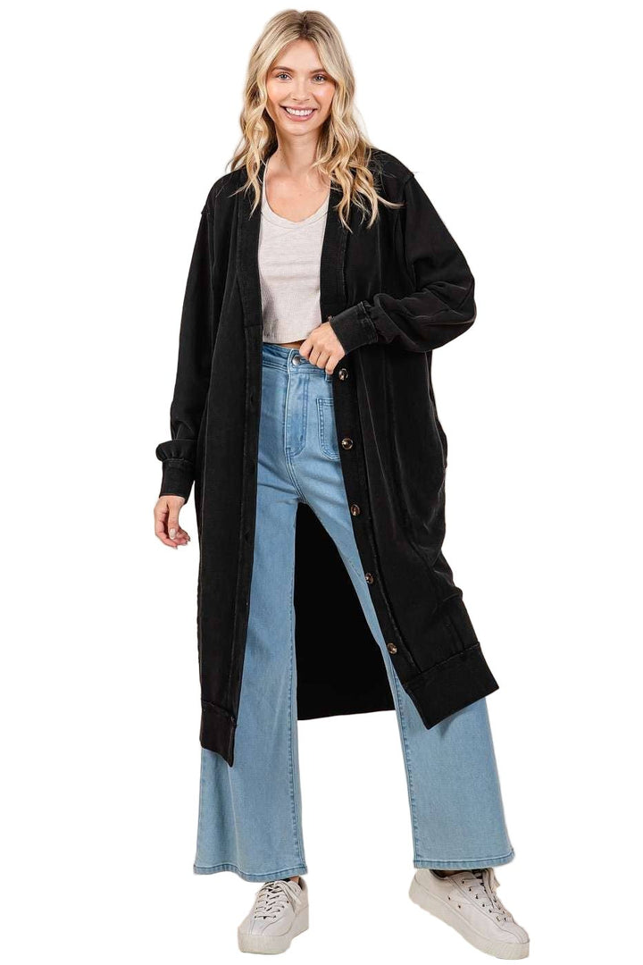 Cocoon Cardigan - Black - The Daisy Chain
