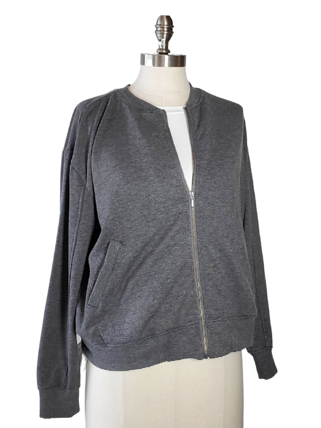 Cotton Bomber - Slate Grey - The Daisy Chain
