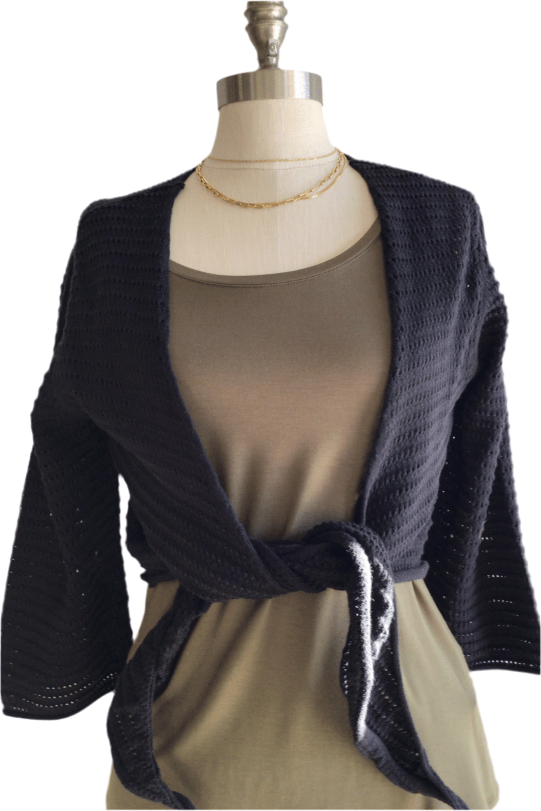 Cotton Wrap Top - Black - The Daisy Chain