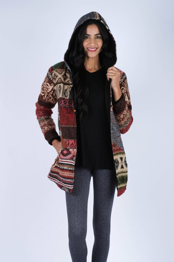 Cozy Fleece - Lined Patchwork Jacket - The Daisy Chain