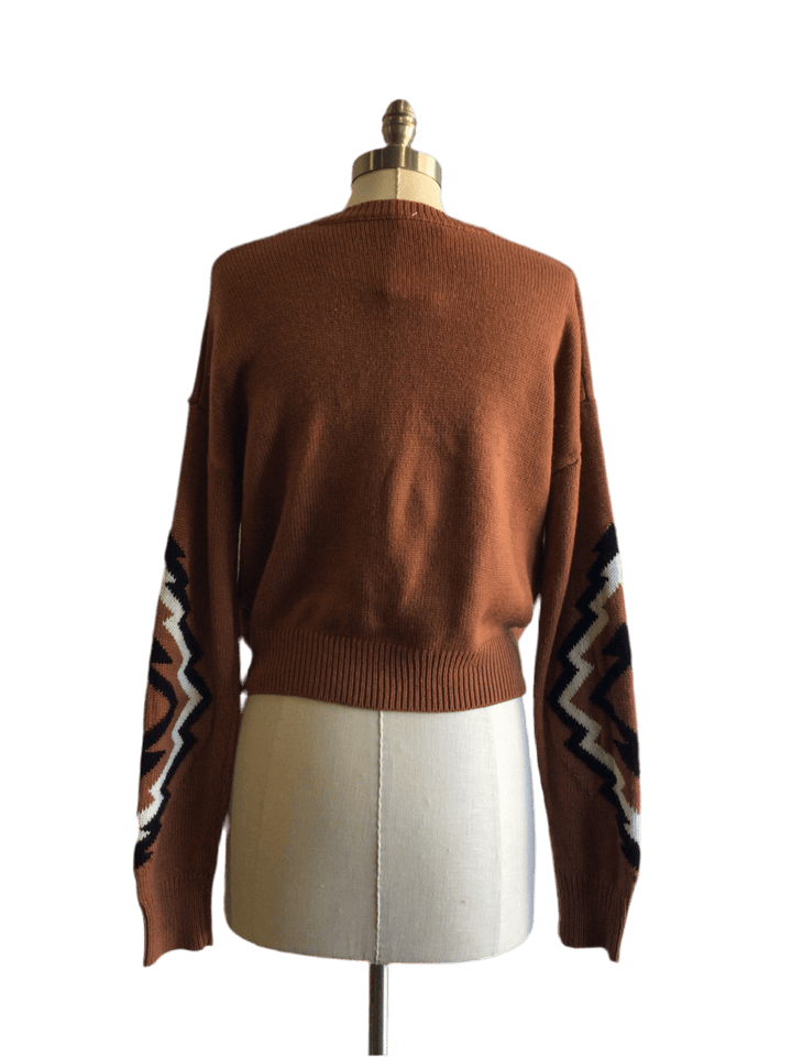Cozy Geometric Print Sweater - The Daisy Chain