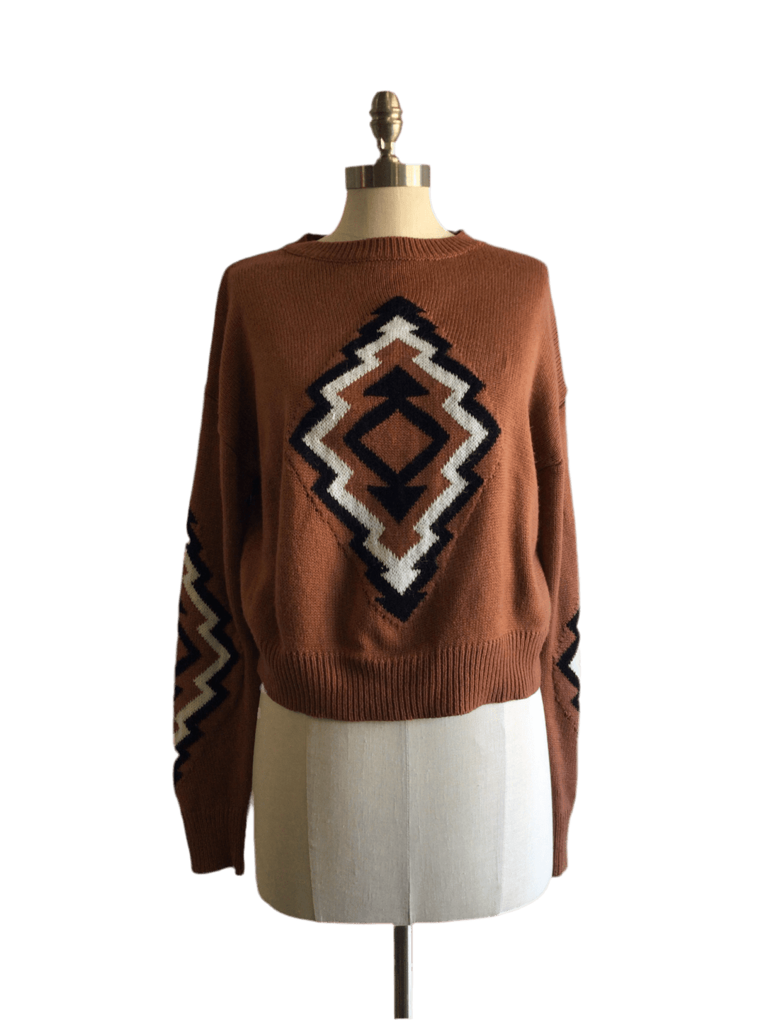 Cozy Geometric Print Sweater - The Daisy Chain