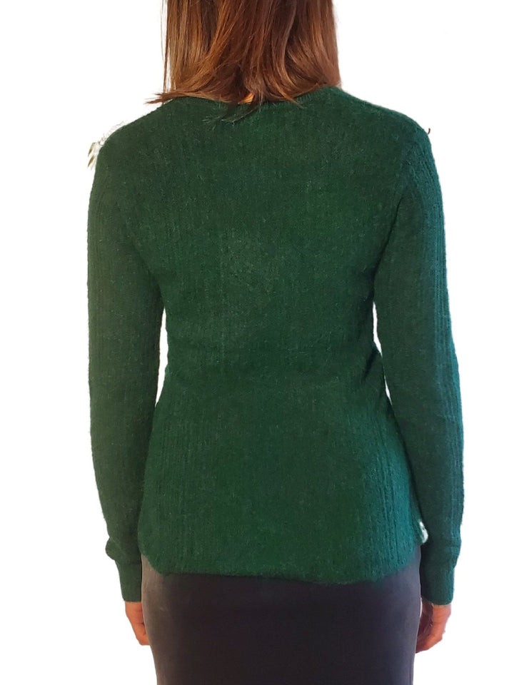Cross Sweater - Emerald - The Daisy Chain