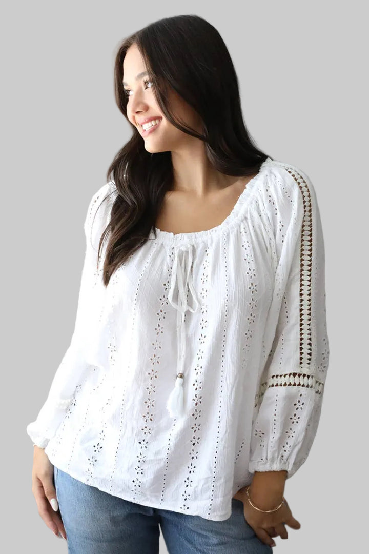 Eyelet Boho Blouse