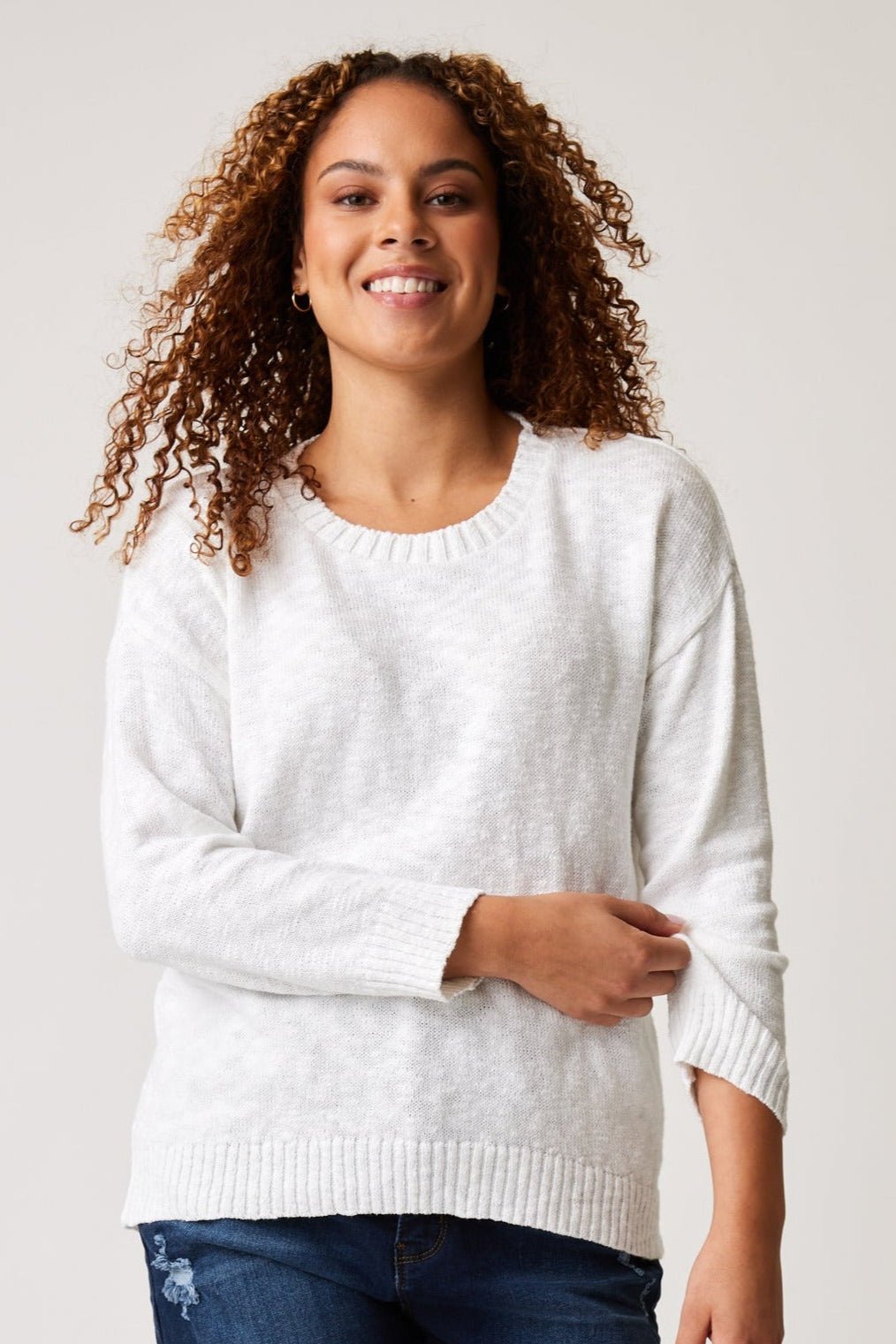 Danbury Sweater - White - The Daisy Chain